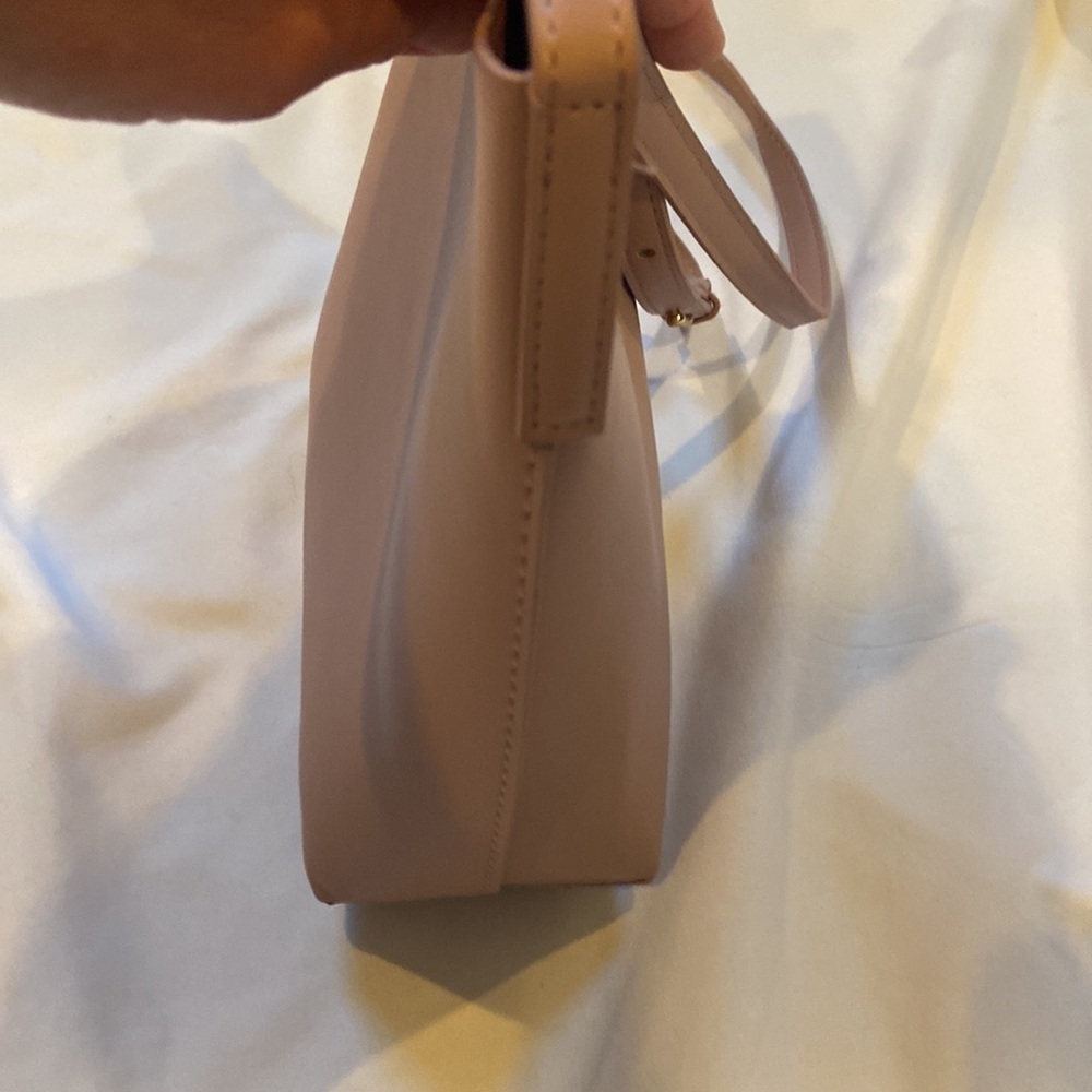 Samara Anthropologie Blush Color X body EUC, Vegan Leather gold button closure! - Picture 7 of 14